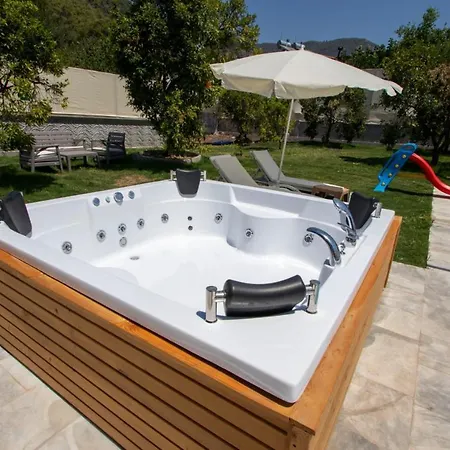 With Pool Jacuzzi And Backyard In Inlice Villa Fethiye